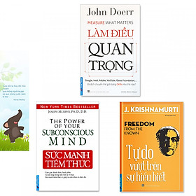 Combo 3 cuốn: Sức Mạnh Tiềm Thức, Làm Điều Quan Trọng, Tự Do Vượt Trên Sự Hiểu Biết (Tặng kèm bookmark danh ngôn hình voi