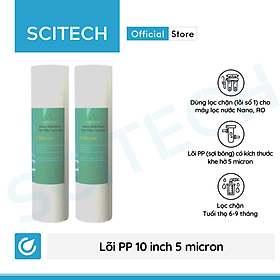 Combo 2 lõi lọc nước số 1 PP 10 inch 5 micron dùng trong máy lọc nước Nano