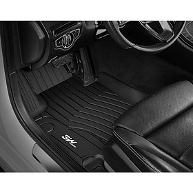 Thảm lót sàn xe ô tô Mercedes C 2013- đến nay Nhãn hiệu Macsim 3W chất liệu nhựa TPE đúc khuôn cao cấp - màu đen