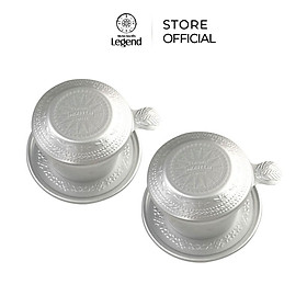 Mua Combo 2 Phin Nhôm Pha Cà Phê Biểu Tượng Nền Văn Hóa Việt - Hoa văn Trống Đồng in nổi (Bạc)