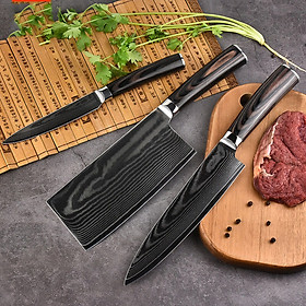 BỘ 3 DAO BẾP NHẬT THÉP DAMASCUS LDT2