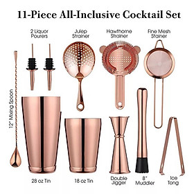 Mua Sét 11Dụng Cụ Pha Chế Cao Cấp Inox #304 - Màu Copper - Thép Không Gỉ