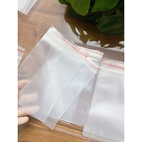 Mua 100g Túi Zip Trong Chỉ Đỏ To Size 14cm x 9cm (Zipper Dày Dặn  Tiện Lợi Đựng Các Món)