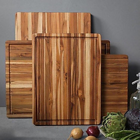 Mua Thớt gỗ cao cấp siêu cứng không mùn  chống nứt 458*356*32 mm trang trí đồ ăn kiểu dáng Vintage decor