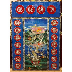Mua tranh sơn mài khảm trai  Cửu Huyền Thất Tổ - SM141