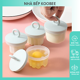 Mua Bộ 4 khuôn hấp trứng  làm bánh flan  làm đậu hũ  pudding cho bé (tặng chổi phết silicon) (AD03)