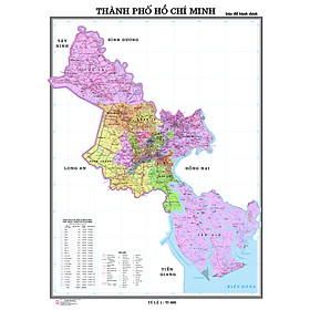 Hành chính TP Hồ Chí Minh khổ A0 84x115 cm