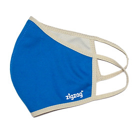Khẩu trang chống nắng 2 lớp UPF50+ Zigzag MAS010 - M (lớn) - Xanh da trời