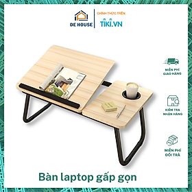 Mua Bàn Laptop đa năng tùy chỉnh 5 góc độ Bàn học bệt gấp gọn sử dụng trên sàn có khay cốc - Hàng chính hãng
