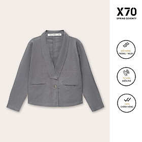 Áo Blazer Nữ Linen Kiểu Dáng Tay Dài Thiết Kế Nút Cài Thời Trang X70 - 02660002