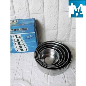 Mua Bộ 5 hộp đựng thực phẩm inox có nắp đậy  Bộ thố lạnh inox 5 món