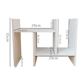Mua Kệ sách gỗ trắng để bàn lắp ghép đa năng