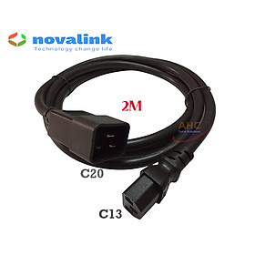 Mua Dây nguồn C13 C20 dài 2 mét Novalink - Dùng cho UPS  PDU  máy chủ (Server) - Tiết diện lõi 2.08mm²  15A/250V  chuẩn UL - Hàng chính hãng