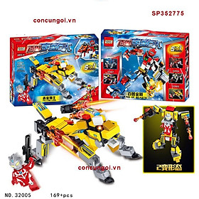 Hộp logo ráp robo sư tử vàng 169M , 32005 - SP352775
