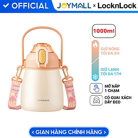 Mua Bình giữ nhiệt LocknLock 1-1.5L LHC3311 LHC3312 - Hàng chính hãng thép không gỉ  nắp bật 1 chạm  có dây deo quai xách tiện lợi - (ĐỘC QUYỀN JOYMALL)