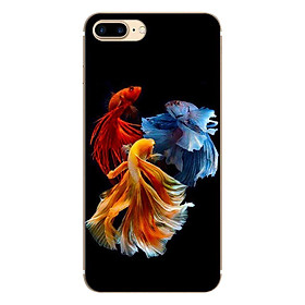 Ốp Lưng Dành Cho iPhone 8 Plus/ 7 Plus Cá Betta Đỏ Bạc Vàng