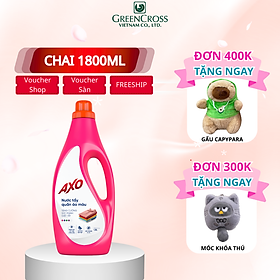 Combo 2-8 Chai Nước tẩy quần áo màu AXO đánh bay vết bẩn chai 1,8 Lít lưu hương thơm mát
