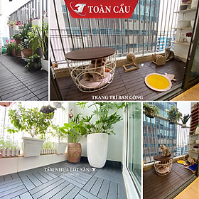 Mua COMBO 22 Vỉ lót sàn nhựa nguyên khối 3T-450  Tấm nhựa trải sàn trang trí ban công / sân vườn / sân thượng  lót sàn chống trơn trượt nhà tắm / bể bơi - siêu bền