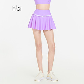 Váy bơi nữ Hibi Sports SS012 - Dáng xòe nhún bèo trắng, kèm quần bảo hộ