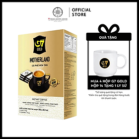 Trung Nguyên Legend - Cà phê sữa hòa tan G7 Gold Motherland - Hộp 14 gói x 18gr
