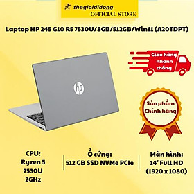 Mua Laptop HP 245 G10 R5 7530U/8GB/512GB/Win11 (A20TDPT) - Hàng Chính Hãng