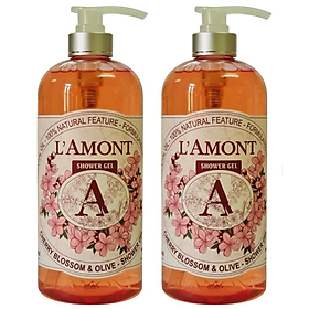 Combo 2 Sữa Tắm L'amont En Provence Cherry Blossom (Hoa Anh Đào) Shower Gel 1000ml/chai