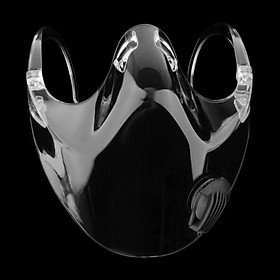 Clear Face Shield Safety Face Mask Face Covering Black valve