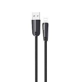 Cáp Sạc Hoco U35 Lightning ( IPhone, IPad )Ngắt Điện Thông Minh - 1,2m + Tặng Kèm Ghế Đỡ Điện Thoại Chữ O - Hàng Chính Hãng