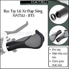 Bọc tay lái chống mỏi tay Hatsu ST11, chống trượt - tay lái gắn ghi đông xe đạp cao su TPR đường kính 2.2cm - bề mặt tiếp xúc rộng
