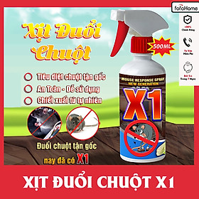 Chai Xịt Đuổi Chuột, Côn Trùng X1 - Thảo Dược An Toàn, Tặng Kèm Vòi Xịt Hết Chuột Chỉ Sau 1 Lần Xịt
