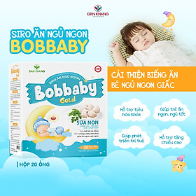 Siro ăn ngủ ngon cho bé BobBaby Dân Khang cải thiện chứng biếng ăn giúp bé ăn ngon ngủ sâu giấc hộp 20 ống x 10ml