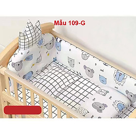 Cũi Cho Bé ( Kèm Quây Hoàng Gia Và Màn ), Cũi Em Bé 2 Tầng Gỗ Thông Kích Thước 105x60x90