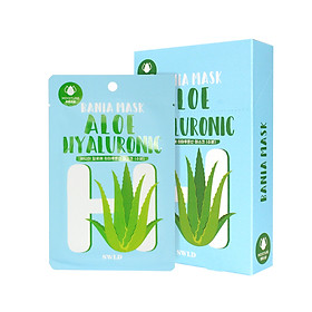 Mặt nạ dưỡng da chiết xuất nha đam SWLD Bania Mask Aloe Hyaluronic - Hộp 10 miếng