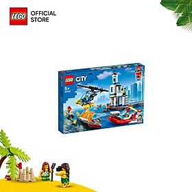 LEGO City 60308 Trạm cảnh sát tuần tra và cứu hỏa biển (297 chi tiết)