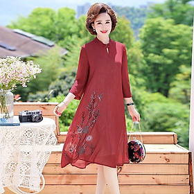 ️Có Big Size️ Đầm Trung Niên Sang Trọng Cho Mẹ Dự Tiệc , Váy Trung Niên Làm Quà Tặng Mẹ Ý Nghĩa