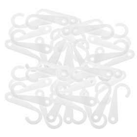 50x  J Hooks Fasteners for Socks  Retail Display Hanger White