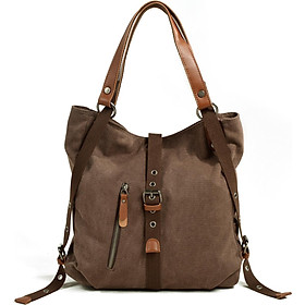 Canvas Women's Bag Casual Women's Shoulder Bag Multifunctional Backpack Bucket Messenger Bag