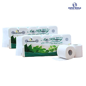 Hai lốc giấy vệ sinh An Khang Classic10 hai lớp - 10 cuộn lốc