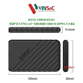 Box Orico Đựng Ổ Cứng HDD/SSD 2.5 inch 25PW1-U3-BK - Hàng chính hãng