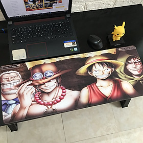 Miếng Lót Chuột, Bàn Di Chuột, mouse pad anime One Piece cỡ lớn (80x30x0.3)