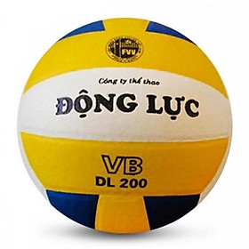 Quả Bóng Chuyền Động Lực DL200 tặng kèm lưới+kim bơm bóng(vàng /trắng) - Màu vàng /trắng - Size 5