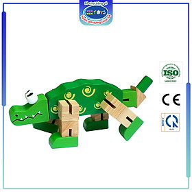 Đồ chơi gỗ Winwintoys - Cá sấu luồn thun 67052