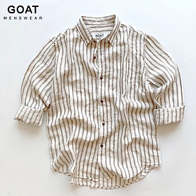 Áo Sơ Mi Sọc Linen Dài Tay Nam GOAT MENSWEAR