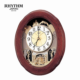 Mua Đồng hồ treo tường Nhật Bản Rhythm Magic Motion 4MH780WD06 – Kt 41.5 x 52.4 x 11.6cm. 4.35kg  Vỏ gỗ. Dùng PIN.