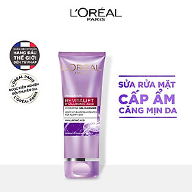 Sữa Rửa Mặt L'oreal Paris Cấp Ẩm Và Căng Mịn Da Revitalift Hyaluronic Acid Hydrating Gel-Cleanser 100ml