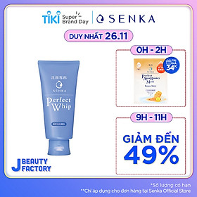 Sữa Rửa Mặt Tạo Bọt Chiết Xuất Tơ Tằm Trắng Senka Perfect Whip 120g - 14839