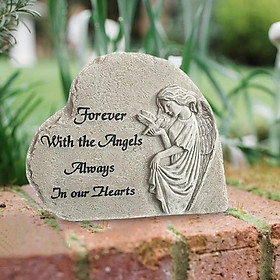 Angel Sculpture Grave Marker Loss of Dog Gift Resin Puppy Tombstone Pet Dog Memorial Stones for Backyard Decor Decoration