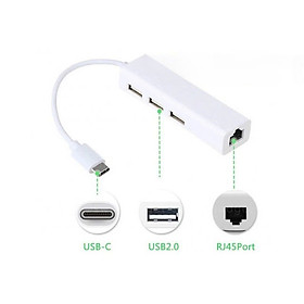 Hub Type C Adapter 4in1 USB, RJ45 - Bộ Chia USB Ra Nhiều Cổng Kết Nối Chuyển Đổi Cho Laptop PC Máy Tính Đa Năng - Hub Hỗ Trợ Sạc Pin Kết Nối Đa Năng Ổ Cứng Bàn Phím, Chuột, Máy In, Thiết Bị Chia Ổ USB - Hàng Chính Hãng - Hub Chuyển Đổi USB Type-C