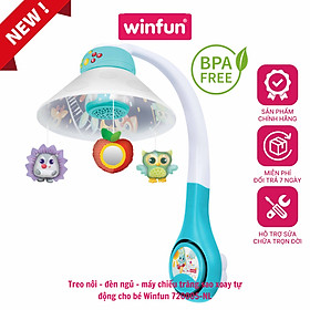 Đèn chiếu ru ngủ 3 chức năng, 2 chế độ nhạc và xoay tự động cho bé từ sơ sinh Winfun 72005