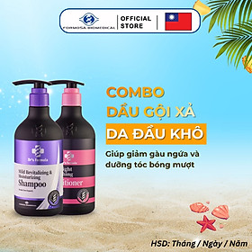 Combo Dầu Gội Xả chăm sóc da đầu khô nhạy cảm dưỡng tóc bóng mượt Dr's Formula